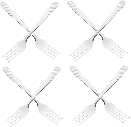BESTonZON 8 Piezas Herramienta De Barbacoa Tenedor Doméstico Tenedores De Coctel Tenedores De Acero Inoxidable Tenedor Para Servir Tenedor De Helado Hotel Tenedor De Acero Inoxidable Patrón