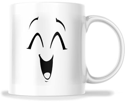 Smiley Happy Face Mug - Cute Happy Cartoon Gift Mug - 11 Oz Mug Great Gift For Holiday Birthday Christmas - Premium Ceramic Dye Sublimation Mug - Printed In The USA FHJM0249