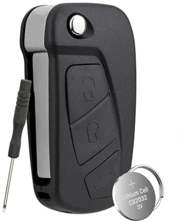 3 Buttons For Ford Ka Key Fob Replacement For Ford KA Key Cover For Ford KA MK2 Key Case Shell with CR2032 Battery