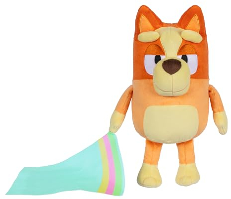 BlueY Sleepy Time Bingo Plüschtier mit Decke, 33 cm, drücken Sie Bingos Bauch, um 7 Sätze zu hören, singen Sie mit Bingo zum Themenlied, so weich, hergestellt aus hochwertigen Stoffen und