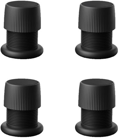 TopHomer 4 Stück Einstellbare Möbel Bett Risers, 1,6-2,5 Zoll rutschfeste Couch-Erhöhungen Betterhöhungen für Sofa Bett Tisch Stuhllifte (Schwarz)