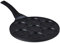 Relaxdays Sartén para Tortitas con Monas Caritas, 7 Huecos, Ø 8 cm C/U, Apta para Placa de Inducción, Aluminio, Negro, 6 x 46 x 26.5 cm