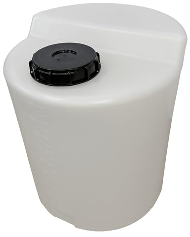 Depósito Dosificador 100 litros, Depósito Almacenamiento Líquidos, Apto Uso Alimentario, Agua y Productos Químicos, Ø 51 cm, Polietileno con Tapa Roscada