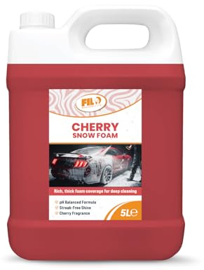 FILO Cherry Snow Foam Car Shampoo 5L – Car Wash Shampoo for Pre-Wash Cleaning, Thick Foaming, Non-Caustic, Streak-Free & Paint Safe