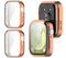 GIOPUEY [2 Pack Funda para Huawei Watch Fit 3, TPU morbido, Resistente agli urti, Huawei Watch Fit 3 Case - Rose Gold+Rose Gold