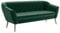 MEBLINI Mini Sofa 3-Sitzer für Wohnzimmer - Mini Lounge für DREI Personen - Küchensofa - Sofa Klein - Gisela - 3 - Grün Samt