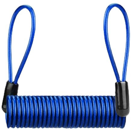 Cable De Resorte De Recordatorio De Motocicleta, Cuerda De Recordatorio De Seguridad, Cuerda De Recordatorio De Resorte Antirrobo, Cable De Bloqueo De Disco, Bloqueo De Cable De Bloqueo, Azul
