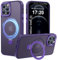 PuyaTeya Magnetic Stand for iPhone 12 pro max Case, Compatible with Mag-Safe, Military Drop Protection, Anti-scratch/fingerprint Translucent Matte iPhone 12 pro max Phone Case(Purple)