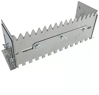 DPFCYBS Zahnspachtel Dreieck + Vierkant Doppelfunktion Mörtelkamm Rostfreier Stahl Fliesenflachrüttler Nivelliergerät Für Pflastersteine(Size:Ohne Schallwand,Color:300-600mm)