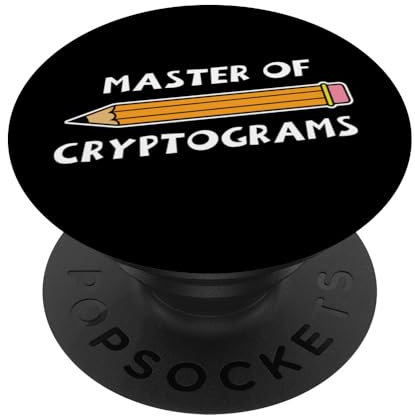 Cryptogram Puzzle Code Breaker Worträtsellöser Cracker PopSockets Klebender PopGrip