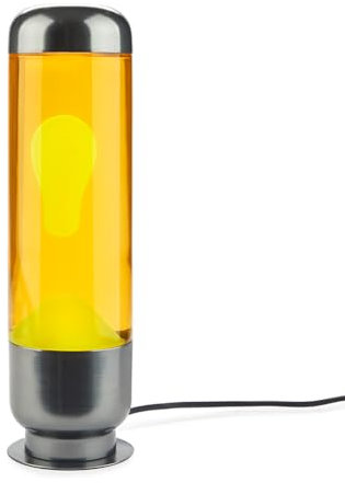 balvi Lavalampe Capsule Farbe Orange/Gelb Modernes und Elegantes Design zur Raumdekoration Aluminium/