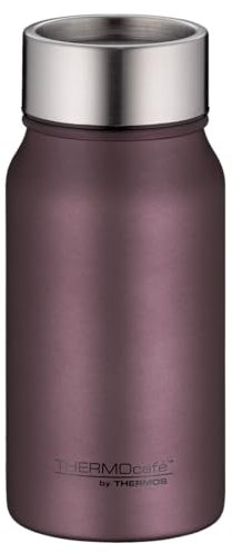 THERMOcafé by THERMOS TC DRINKING MUG burgundy mat 0,35l, Thermobecher Edelstahl, Isolierbecher, Kaffeebecher to Go Thermo, auslaufsicher, 8h heiß & 16h kalt, spülmaschinenfest, BPA-frei