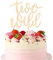 1 Stück Two Wild Tortendeko Holz Zweiter Geburtstag Kuchen Deko Two Wild Cake Topper für 2. Geburtstag Baby Dusche Jungen Mädchen Kinder Thema Party Kuchen Dekorationen Suppllies