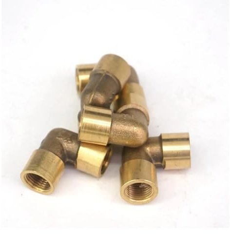 QMIQXIWS 5PCS 1/8 BSPP Elbow Female Pipe Brass Adapter Coupler Connector Fitting