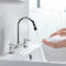 Kitchen Sink Mixer Taps, 2 Hole Kitchen Faucet with 2 Function Aerator, Bridge Mixer Tap, Dual Lever Hot and Cold Water Faucet for Bathroom, 360° Swivel Spout