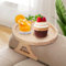 Yesaler Holz Sofa Armlehne Tablett Faltbarer Sofa Tablett Sofa-Armlehne Tragbares Clip-On-Tablett für Fernsteuerung Telefon Getränke Snacks