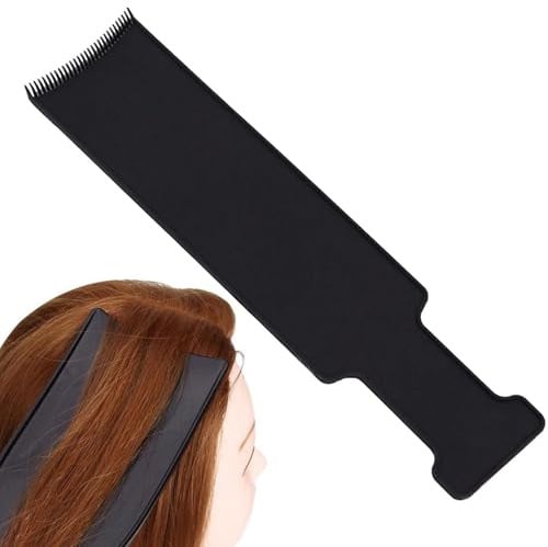 Kehrbrett mit Zähnen – Schwarzes Kehrbrett 3 Größen | Tragbares Werkzeug für Haarfärbung, Färbung, Haarstyling und professionelle Highlights, einfach zu Hause oder im Salon