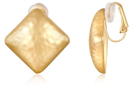 LILIE&WHITE Goldene Ohrclips für Damen – Elegantes, Modernes Design, Langlebig und Verblasst Nicht, Hochwertige Materialien, Geschenk für Jeden Anlass, Stilvolle Schmuckstücke für das ganze Jahr