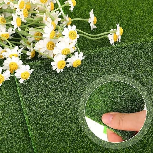 6 Morceaux De Gazon Artificiel Vert, 15 * Cm De Tapis D'Herbe, Décoration De Plantes Simulées Du Jardin, Plantes Vertes Intérieures Et Extérieures De Bricolage.