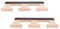 Rosewood 5 Cordes Banjo Bridge 2pcs HA02, Installation et Démontage Faciles, Accessoires en Bois de pour les Joueurs de Banjo