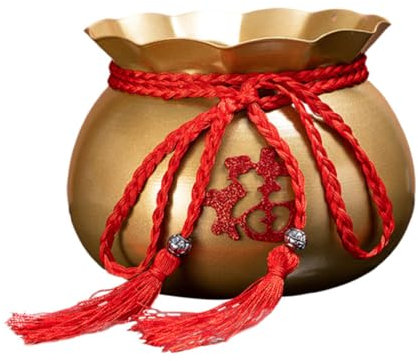 Toddmomy 1pièce Pot De Fleurs Fer Artisanal Vase Chinois Doré pour Décoration Intérieur Et Hôtel Élégant Accessoire De Maison pour Salon Et Boutique