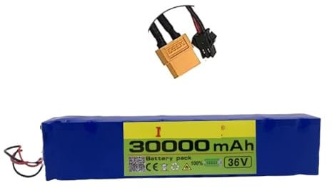WOFMCKXU Batería de Scooter de 36 V y 30000 mAh, Compatible con Xiaomi M365, Mijia M365, batería de Iones de Litio, Placa BMS.(30Ah XT60-SM)