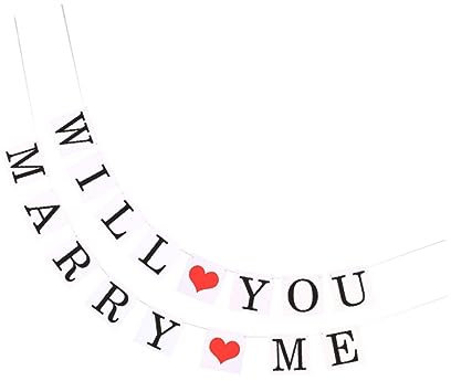 VICASKY 1 Set Banner Decorativo Will You Marry Me per Matrimonio Addobbo per Auto Nuziale Decorazione per Cerimonie e Foto