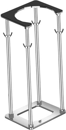 Wswqop Soporte para fregadero bajo encimera, altura ajustable, marco de acero inoxidable, 56 Cm a 66 Cm