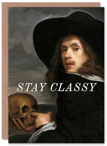 Wee Blue Coo Birthday Card Stay Classy Finger In Skull Nose Immature Funny