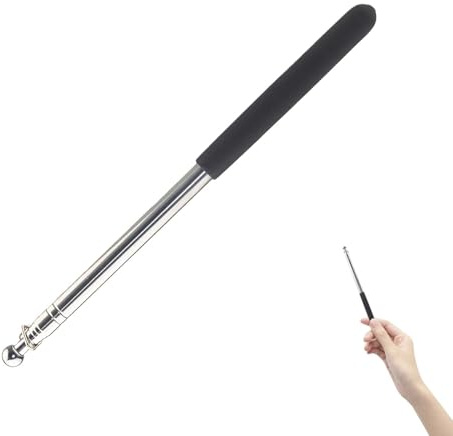 Mât Drapeau télescopique Portable 1 pièce Acier Inoxydable Noir 1,56 m Extensible Compact pour activités extérieures Bureau randonnée Guide Exposition équipe