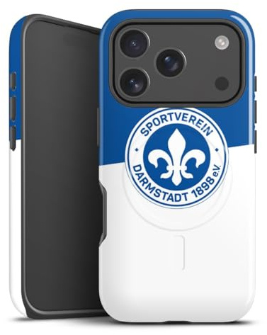 Magnetische Hülle kompatibel mit Apple iPhone 17 Pro Handyhülle für MagSafe Outdoor Case in matt Statement SV Darmstadt 98 Offizielles Lizenzprodukt