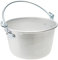 Pentole Agnelli Family Cooking Alluminio Paiolo con Manico ad Arco, Argento, 28 cm
