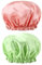 G2PLUS 32CM Large Shower Caps, 2PCS Reusable Bath Caps for Women, Elastic Shower Hats for Long Hair, Double Layers Bath Hats for Adults Long Hair