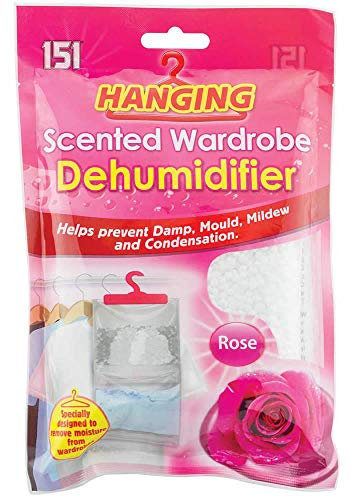 Scented Hanging Wardrobe Dehumidifier Damp Mould Condensation Control (Rose)