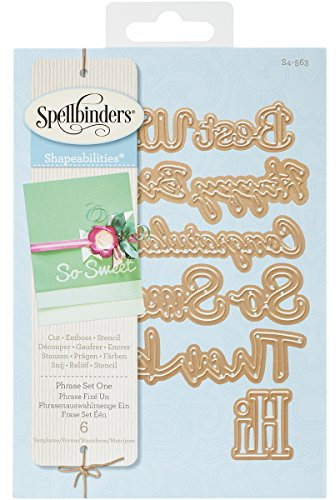 Spellbinders Spellbinders Shapeabilities Dies-Phrase Set 1,
