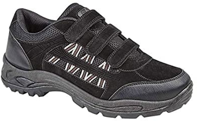 DEK ASCEND Triple touch fastening Trek & trail Shoe, Black, 9 UK