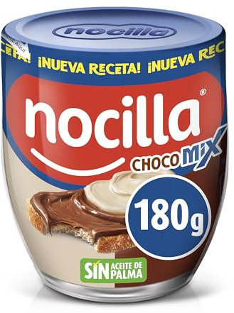 Nocilla Chocoleche Crema de Cacao Natural y Leche con Avellanas en Envase de Vidrio Reutilizable, 180g