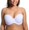 DELIMIRA Women's Strapless Bra Push Up for Bigger Bust Multiway Underwire Smooth Bandeau Bra White 34DD
