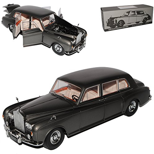 Paragon Rolls Royce Phantom V MPW Limousine Grau Linkslenker 1964 1/18 Modell Auto mit individiuellem Wunschkennzeichen