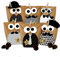 Papierdrachen DIY Adventskalender zum Befüllen - Weihnachtseulen - Eulen Weihnachten - Set Schwarz weiß Gentlemen Edition - zum selbst basteln - als Geschenk für den Freund oder Ehemann