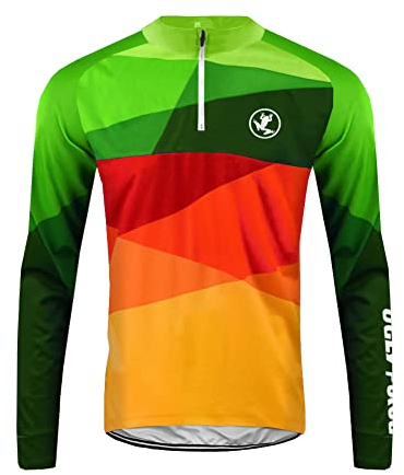UGLY FROG Men's Racing Cycling Jersey Winter Long Sleeve Thermal Fleece Road Bike MTB Tops Outdoor Sports Shirts Bicycle Clothing Thick Fabric Downhill Jersey