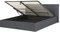 Polsterbett Leinenoptik grau mit Lattenrost 160x200 cm Bettkasten modern Orbey