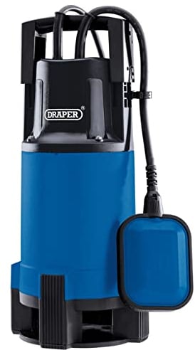 Draper 750W Portable Submersible Dirty Water Pump 110V |Max Flow Capacity 12960 l/h Electric Pump | Thermal Overload Protection | Integrated Float Switch |10M Cable Draining Pump| 98920
