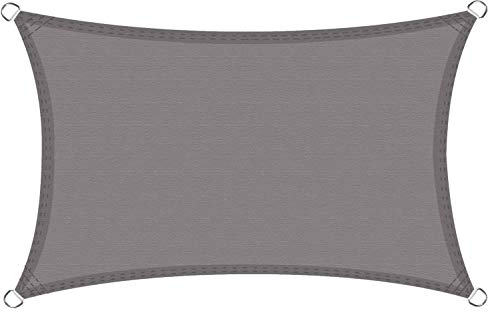 Sonnensegel 3x7m, mit Set zur Montage Atmungsaktiv, Hergestellt aus hochwertigem Polyester, für, Garten, Balkon, Terrasse, Party - Anthrazit