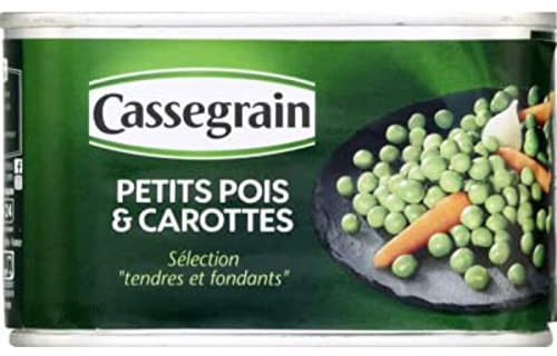 Cassegrain Petits pois & carottes - La boîte de 265g net égoutté