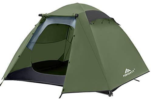 Forceatt Tienda De Campaña 4 Personas, con 100% A Prueba De UV/Viento/Impermeable, Tienda de Techo de Doble Capa Portátil Ultraligera, para Trekking, Camping, Playa, Aventura Etc