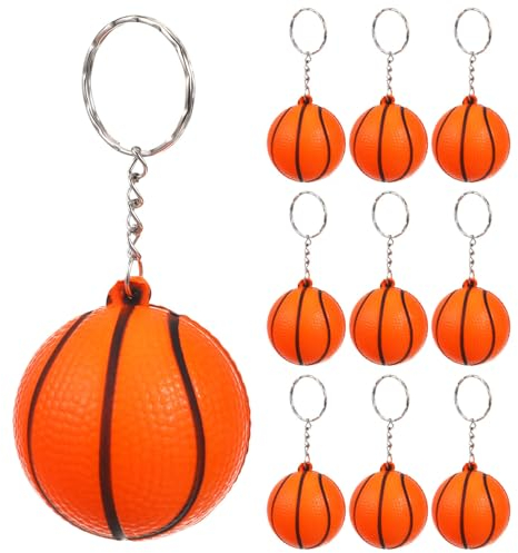 CLISPEED 10Pcs Portachiavi Basket Sport Portachiavi Souvenir Regali Pallacanestro Festa di Compleanno Bomboniere Regali