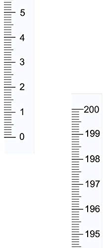 sourcing map Adhesive Backed Tape Measure 200cm Vertical Read Measuring Tape Stick on Workbench Ruler (White)