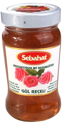 Gül Receli Lot de 2 paquets de 360 g de pâte à tartiner avec pétales de rose