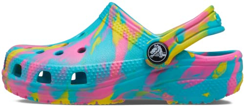 Crocs Classic Marbled Clog T Holzschuh, Digital Aqua/Multi, 20/21